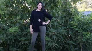 Asymmetrical Plus Size Tunic SARA Black