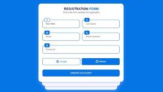 How to Create a Registration Form with HTML & CSS | Step-by-Step Tutorial