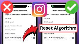 How to Fix Instagram Reset Algorithm Option Not Showing | Insta Reset Suggested Content Not Showing