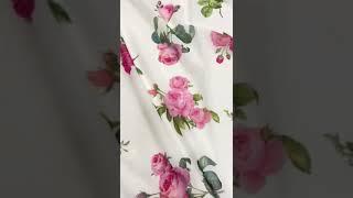 Silver Chiffon Floral Digital Printed Fabric