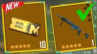 GET FREE YELLOW GUNS WITH GOLD TICKET  PUBG МЕТRО ROYALE CHAPTER 25