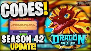 *NEW?* All Working SEASON 42 UPDATE CODES FOR DRAGON ADVENTURES! ROBLOX DRAGON ADVENTURES CODES