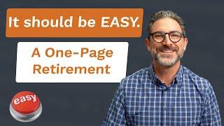 You Need a One-Page Retirement Plan!