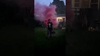 messing around with red smoke grenade.