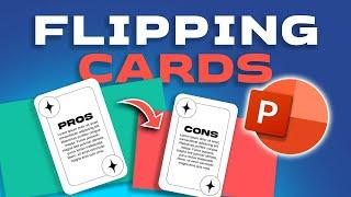 How to animate a FLIPPING CARD with POWERPOINT 