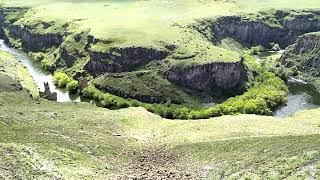 The river border between Turkey and Armenia at Ani