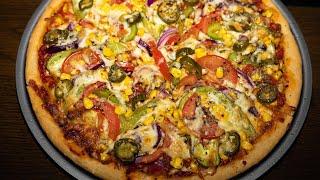 Whole Wheat Veg Pizza Recipe | Vegetarian Pizza With Atta