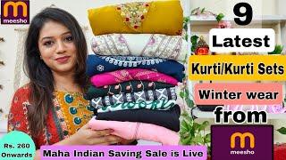  Meesho Huge Kurta Sets, Kurtis, Winter wear & Dresses Haul Starting Rs.260|️Meesho Haul