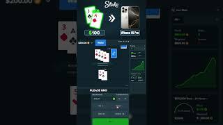 blackjack challenge iphone 16 pro #shorts #gambling #blackjack #stake