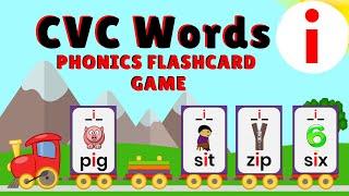 CVC Words Letter i | Phonics Flashcard Game | The Phonics Train