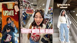 A WEEK IN MY LIFE  (ᴗ͈ˬᴗ͈) life update, going back to school, thrifting, mental health update, etc.