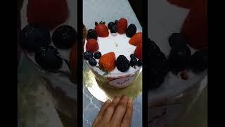 Most Trending Satisfying Fruits cake #viral #trending #short #asmr