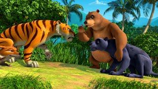 Jungle Book 2 Cartoon for kids English Story | Harjit Makes a Move  Mega Episode | Mowgli adventure