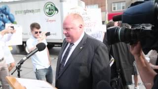 Mayor Rob Ford heckled