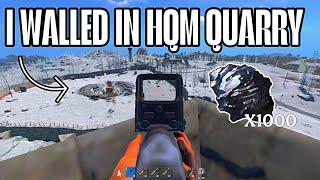 I Walled in HQM Quarry as a SOLO - Rust Console