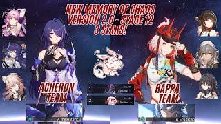 New Memory of Chaos -  2.6 - Stage 12 - Acheron Team and Rappa Team - 3 STARS -  Honkai Star Rail