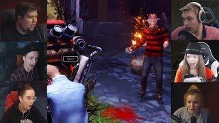 "Реакции Летсплейщиков" на Фредди Крюгера из Dead by Daylight