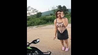 Cute girl  Superbike ride part1