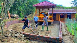 Day 2 journey to renovate the fish pond. PHIN & DAU, TU with talented hands