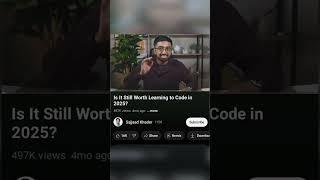 Look Me Four Years Of Coding But You Only Need  These Three Videos #shorts #learning #coding #study