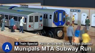 Munipals MTA R211 Special 190th Street Subway Run With R46 R160 @Trainman60002nd Anniversary Edition