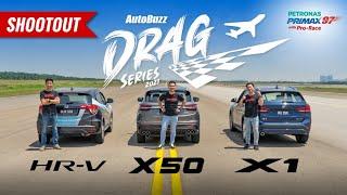 Drag Race: Proton X50 vs BMW X1 vs Honda HR-V on KLIA Runway - AutoBuzz.my