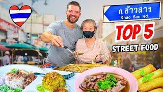 TOP 5 THAI STREET FOOD in KHAOSAN ROAD  (Non Touristy)