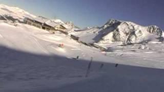 Austria 2008 Zillertal Hintertux Snowboarding video from backpack