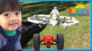 Parrot Mini Drone Airborne Mars and Max Jumping Race