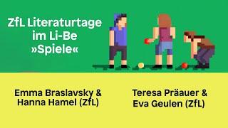 ZfL Literaturtage im Li-Be: »Spiele«