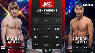 Paddy Pimblett vs Jordan Leavitt UFC Fight Night 208 London