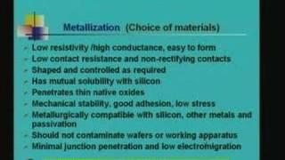 Lecture - 9 Microelectronic Technology for MEMS - III