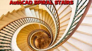 AUTOCAD 3D: Dore ubundi bwoko bwa escarier - Spiral stair