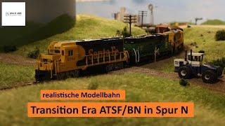 Transition Era ATSF / BN zur BNSF in Spur N | Realistischer US Modellbahnbetrieb |  Alex E