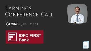 IDFC First Bank Ltd. (V. Vaidyanathan) | Q4 2025 | Earnings Conference Call