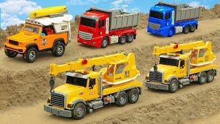 Auto rescue tractor, sand excavator, dump truck, roundabout concrete mixer truck