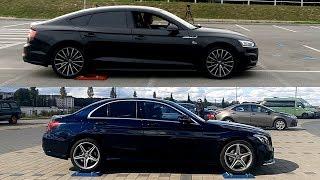 SLIP TEST - Audi A5 2.0 TFSI Quattro vs Mercedes w205 C200 4Matic - @4x4.tests.on.rollers