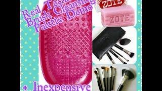 Dirt Cheap Brush Cleaner Demo with  Real Techniques Brush Cleansing Palette