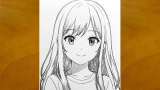 How to Draw a Beautiful Anime Girl Step by Step || Anime Girl Drawing || Easy Anime Sketch