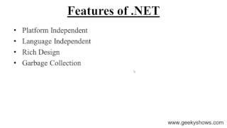 Features of .NET (Hindi)