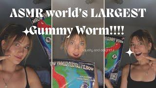 World’s largest gummy worm ASMR!! Super requested giant gummy worm in celebration of 1K subscribers!