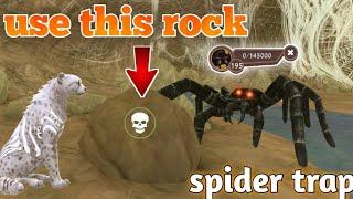 how to defeat giant spider boss in one minute so easlynew spider trap use this stone 