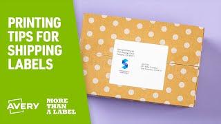 Printing Tips for Shipping Labels | Avery Products