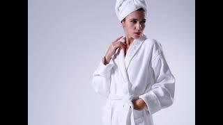 YRF-Spa Bathrobe,Bathrobe Fabric 100% Cotton,Female Robes,Light Yellow Bathrobes,Wholesale