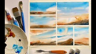 Got PAINTERS BLOCK? Try this Experimental Loose Watercolor Landscape Painting Exercise, Lots of Fun!