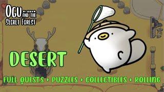 Ogu and the secret forest walkthrough #4 - Desert - All 100% quest, puzzle & collectibles - Rolling