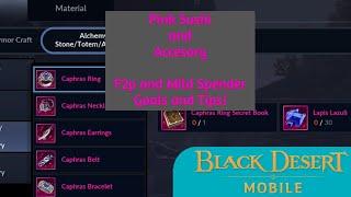 Pink Sushi and Accessory Goals and Tips! - Black Desert Mobile