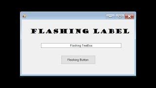 C# Tutorial - Multi-color Flashing (Label, Button & TextBox)