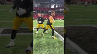 T.J. & Nick warming up for Week 1  #steelers #nfl