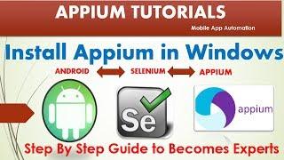 Appium Tutorial - Download And Install Appium In Windows